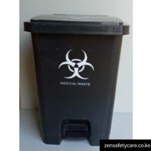 Black-30L-Biohazard-medical-waste-Bins-at-zensafetycare-safety-sho-Nairobi-safety-hub-in-kenya-medical-Equipments-and-PPEs