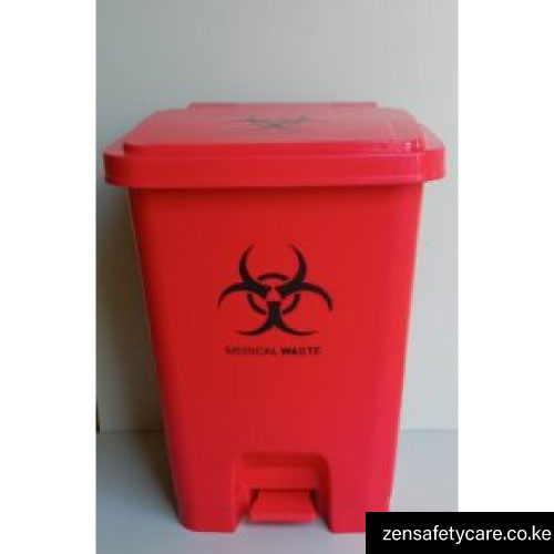 Red-30L-Biohazard-medical-waste-Bins-at-zensafetycare-safety-sho-Nairobi-safety-hub-in-kenya-medical-Equipments-and-PPEs