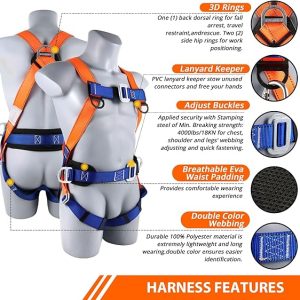 Industrial Full Body Harness With Lanyard