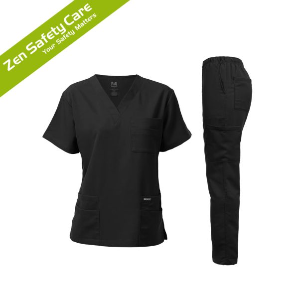 Black-Complete-Set-Medical-Uniform-Scrubs