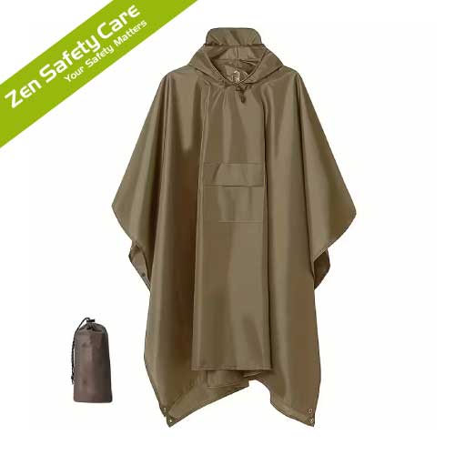 Brown-rain-Poncho