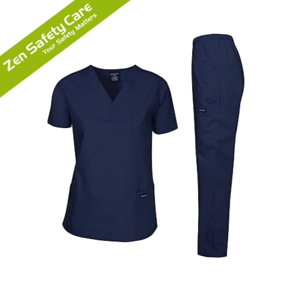 Navy-blue-Medical-Uniform-SCrub-complete-set-top-and-Bottom